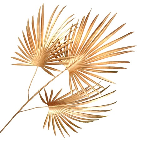 Złota Palma Dekoracyjna 70cm – Sztuczna Roślina Gumowa do Kompozycji