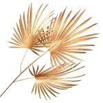 Złota Palma Dekoracyjna 70cm – Sztuczna Roślina Gumowa do Kompozycji