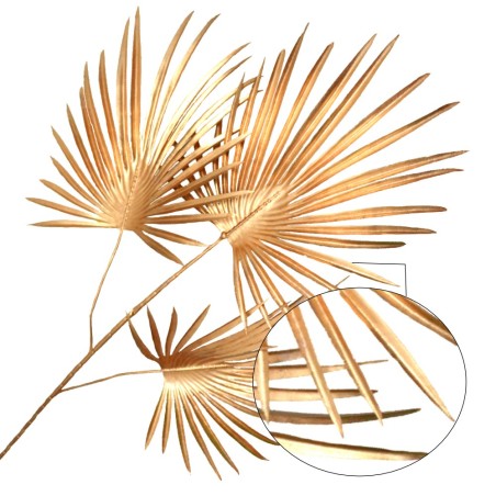 Złota Palma Dekoracyjna 70cm – Sztuczna Roślina Gumowa do Kompozycji