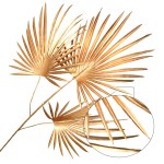 Złota Palma Dekoracyjna 70cm – Sztuczna Roślina Gumowa do Kompozycji