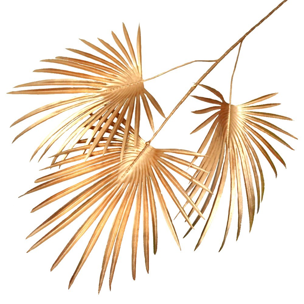 Złota Palma Dekoracyjna 70cm – Sztuczna Roślina Gumowa do Kompozycji