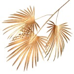 Złota Palma Dekoracyjna 70cm – Sztuczna Roślina Gumowa do Kompozycji