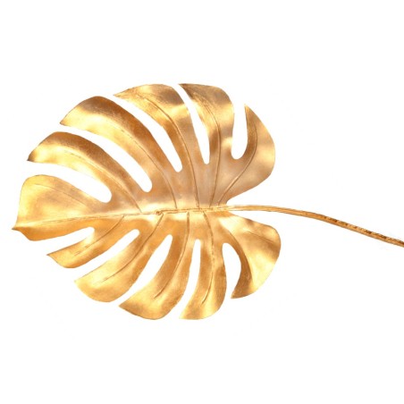 LIŚĆ MONSTERA ZŁOTA DUŻA KWIATY SZTUCZNE NA BUKIETY GAŁĄZKA STROIK 72CM