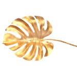 LIŚĆ MONSTERA ZŁOTA DUŻA KWIATY SZTUCZNE NA BUKIETY GAŁĄZKA STROIK 72CM